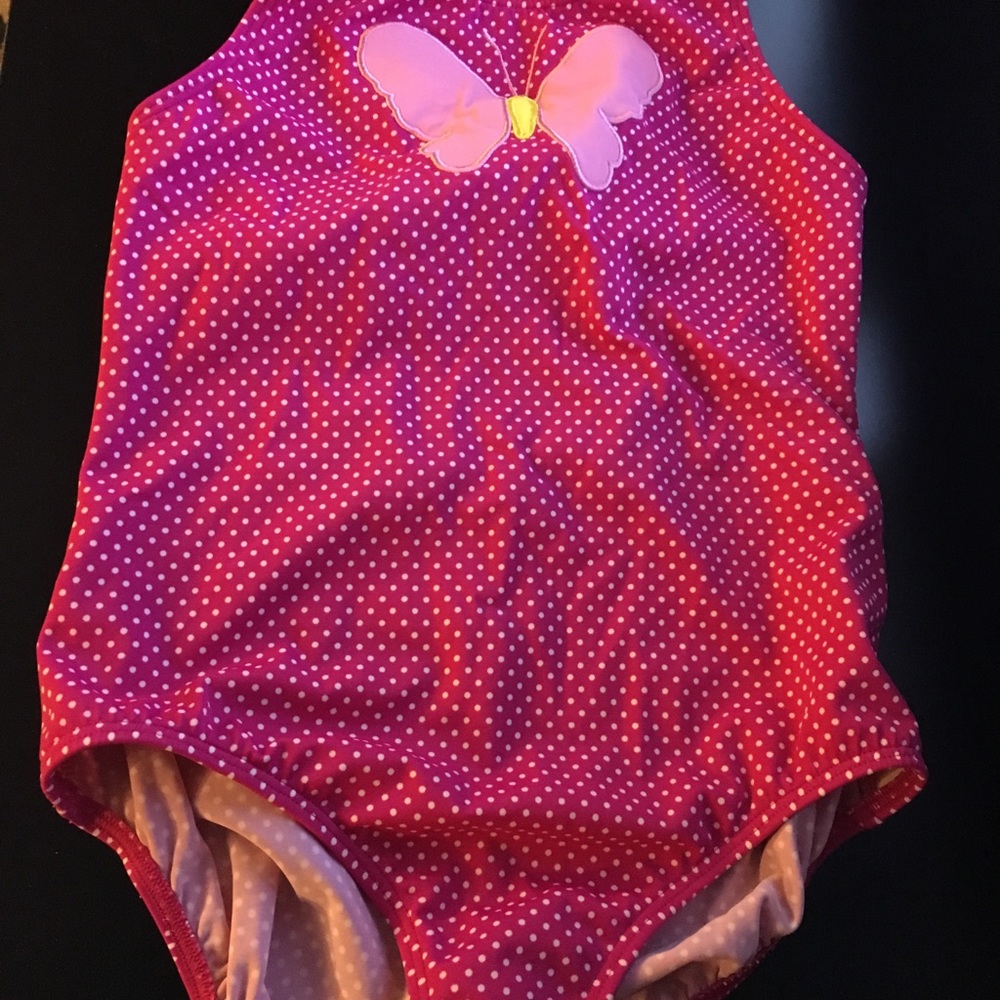 Pink one piece bathing suit